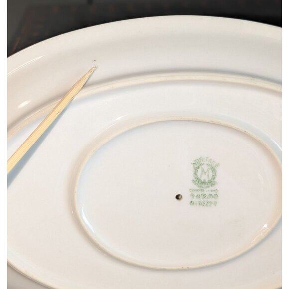 Noritake Azalea Gravy Boat Attached Underplate green M mark sauce - Picture 10 of 15